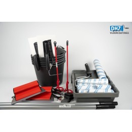 Materialenpakket MIDDEL 2-3 pers | DHZ Lavasteen Gietvloer (anhydriet, gevlinderd beton, egaline en reeds gecoate vloer)