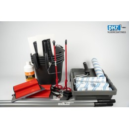 Materialenpakket MIDDEL 2-3 pers | DHZ Lavasteen Gietvloer (zandcementdekvloer RUW & vloeistofdichte waterpas tegels)