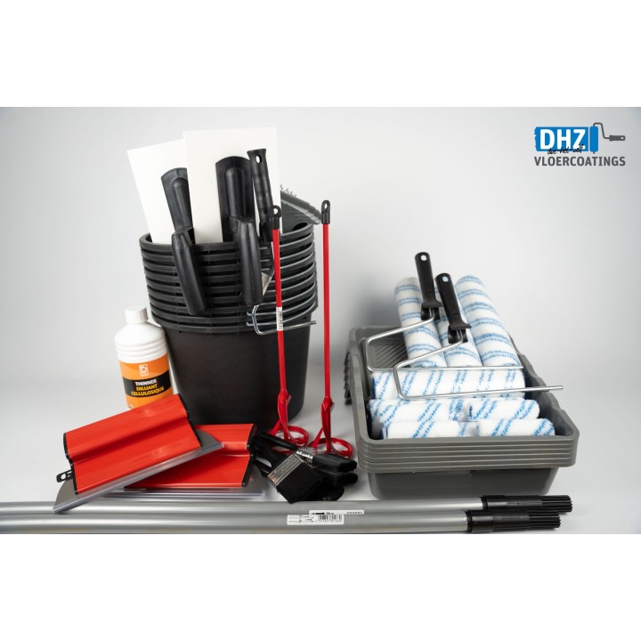 Materialenpakket MIDDEL 2-3 pers| DHZ Lavasteen Gietvloer (zandcementdekvloer GLAD)