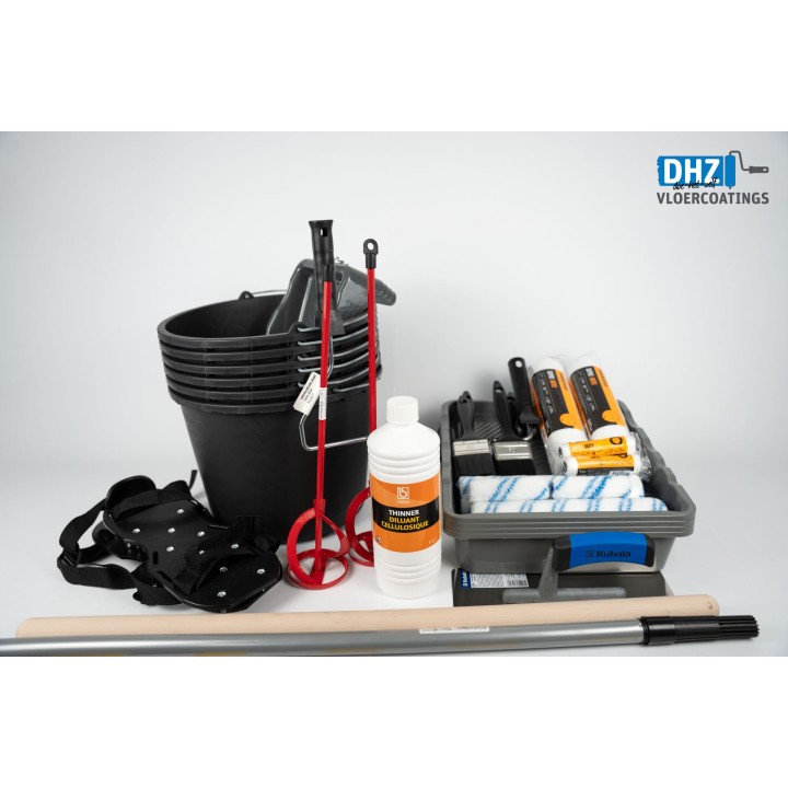 Materialenpakket KLEIN (1-2 p) | DHZ Duoflow UV (anhydriet, gevlinderd beton, egaline, gladde cementdek/zandcement (gevlinderd)