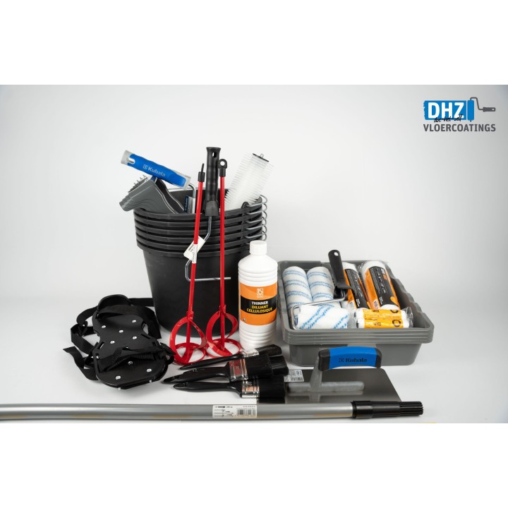 Materialenpakket KLEIN (1-2 p) | DHZ Monoflow/Purflow UV (anhydriet, gevlinderd beton, egaline, zandcementdekvloer GLAD)