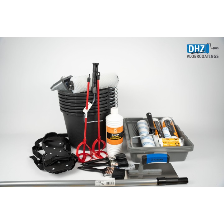 Materialenpakket KLEIN (1-2 p) | DHZ Monoflow/Purflow UV (vloeistofdichte waterpas tegels & ruwe zandcementdekvloer)
