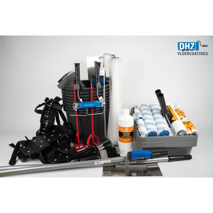 Materialenpakket GROOT (3-4 p) |DHZ Monoflow/Purflow UV (anhydriet, gevlinderd beton, egaline, zandcementdekvloer GLAD)