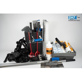 Materialenpakket GROOT (3-4 p) | DHZ Monoflow/Purflow UV (vloeistofdichte waterpas tegels & ruwe zandcementdekvloer)