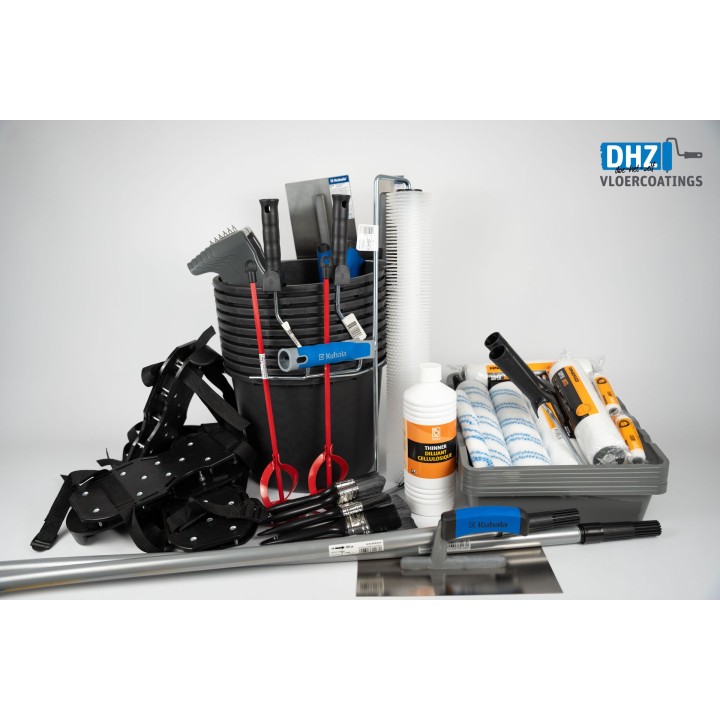 Materialenpakket GROOT (3-4 p) | DHZ Monoflow/Purflow UV (vloeistofdichte waterpas tegels & ruwe zandcementdekvloer)